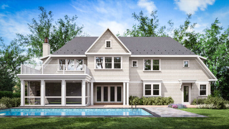 5408 Moorland rear with optional pool rendering